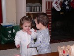 Zachary and Samantha enjoyed each other very much.  I just missed the moment when Zachary gave Samantha a kiss.