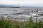 The windy weather just made for more dramatic photos of Lake Superior from our deck.