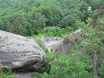 On the way to Chimney Rock.  Those specks down there are our bikes.