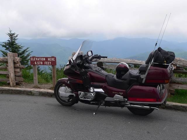 The bike made it to the highest paved road East of the Mississippi...