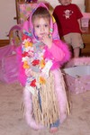 Aunt Mamie got Samantha a HUGE array of dress-up clothes for her birthday.  Samantha was going with a Russian/Carribean fusion theme.