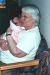 Great Grandma Jeanne visits Samantha on her second day in the world.