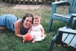 Aunt Kate and Sam play at cousin Zachary's birthday party.