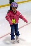 Sam at ice skating lesson #3.  She made it the whole time without holding anybody's hand!