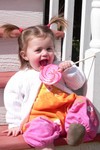 Samantha is a big fan of her new lollipop.  She got it at the candy store in Tennessee while visiting Nana.