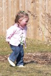 Just Sammi playing in the yard