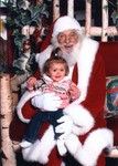 Luckily, Santa was so kind and softspoken,  so Samantha did settle in. . . not like those fake Santa's I've heard about.  This one HAD to be the real one!